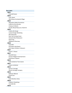 Row Labels 98001 Emerald Downs 98003 Laser Quest Wild Waves