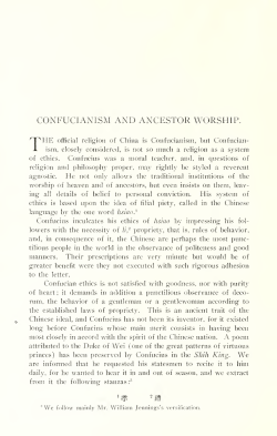 Confucianism and Ancestral Worship. (Illustrated.)