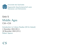 Middle Ages - Dr.Robert Spence