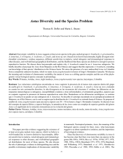 Aotus Diversity and the Species Problem