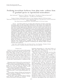 Predicting invertebrate herbivory from plant traits: evidence from 51