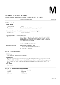 material safety data sheet