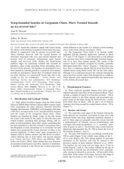 Scarp-bounded benches in Gorgonum Chaos, Mars: Formed