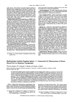 Radiohalogen-Labeled Imaging Agents. 3. Blood Flow by Emission
