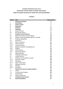 Learning Disabilities Needs Assessment
