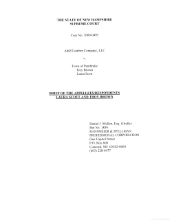 THE STATE OF NEW HAMPSHIRE SUPREME COURT Case No