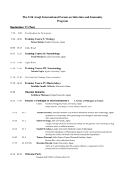 The 11th Awaji International Forum on Infection and Immunity Program