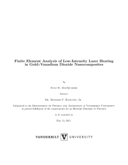 Finite Element Analysis of Low-Intensity Laser Heating in Gold