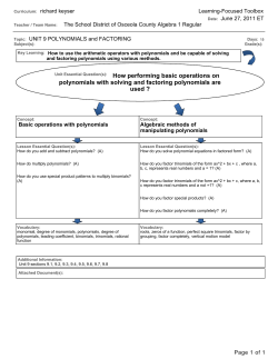 How performing basic operations on polynomials with solving and