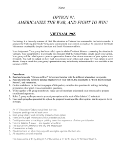 option #1: americanize the war, and fight to win! vietnam 1965