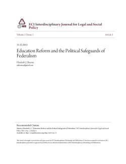 Education Reform and the Political Safeguards of Federalism