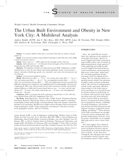The Urban Built Environment and Obesity in New York City: A