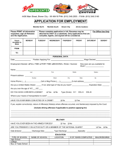 application for employment