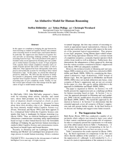 An Abductive Model for Human Reasoning