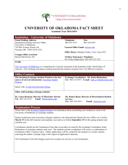 university of oklahoma fact sheet
