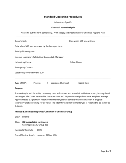 Standard Operating Procedures