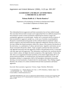 AGGRESSION AND BRAIN ASYMMETRIES - E