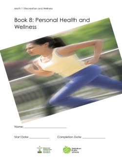 Book 8: Personal Health and Wellness