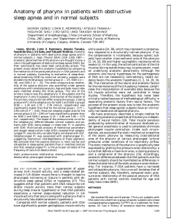 Anatomy of pharynx in patients with obstructive sleep apnea and in