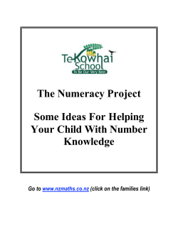 Numeracy Booklet - Parent Ideas to help