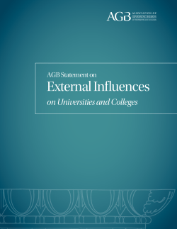 External Influences - Association of Governing Boards