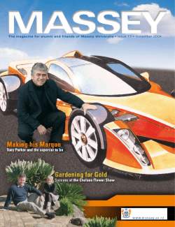 Nov 2004 - Massey University