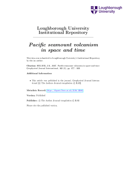 Paci c seamount volcanism in space and time