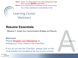 Learning Center Webinars - LHH Candidate