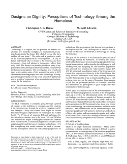 Perceptions of Technology Among the Homeless