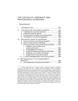 the virtues of corporate and professional guardians