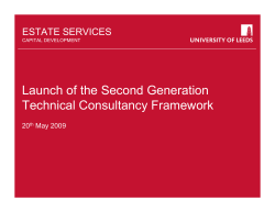 Launch of the Second Generation Technical Consultancy Framework