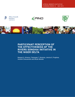 participant perception of the effectiveness of the rivers songhai