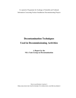 Decontamination Techniques Used in