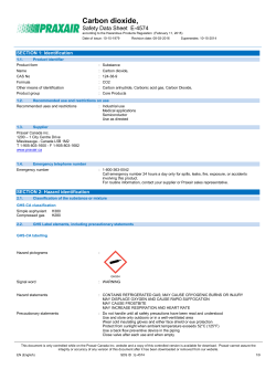 Carbon Dioxide SDS E-4574