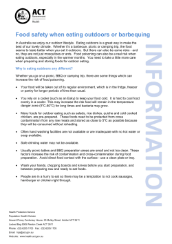 Food safety when eating outdoors or barbequing