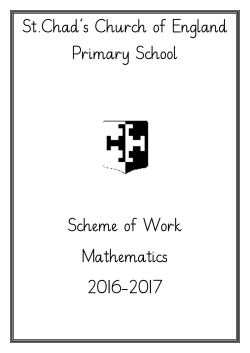 St.Chad`s Church of England Primary School Scheme of Work