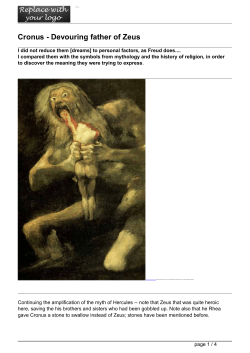 Cronus - Devouring father of Zeus