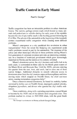 Traffic Control in Early Miami