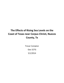 The Effects of Rising Sea Levels on the Coast of Texas near Corpus
