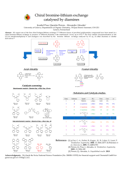 Chiral bromine-lithium exchange catalysed by diamines
