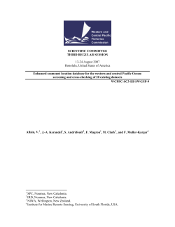Enhanced seamount location database for the Western and Central