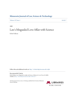 Law`s Misguided Love Affair with Science