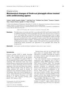 Biochemical changes of fresh-cut pineapple slices treated