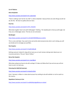 List of Fallacies Dicto Simpliciter http://www.youtube.com/watch?v