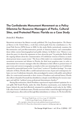 The Confederate Monument Movement as a Policy Dilemma for