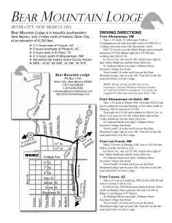 Directions-Map  - Bear Mountain Lodge