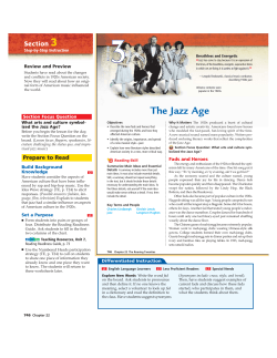 The Jazz Age - HASTworldhistory9thgrade