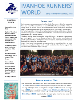 Marathon Debuts - Ivanhoe Runners