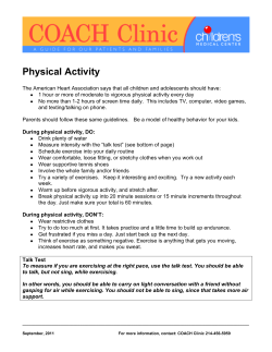 Physical Activity - Children`s Health