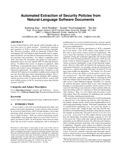 Automated Extraction of Security Policies from Natural